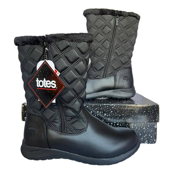 💎✨NEW IN BOX✨💎 TOTES ELSA Black Women's Boots - Picture 2 of 7